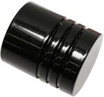 Gardinia Endst&uuml;ck Chicago Zylinder f&uuml;r &Oslash; 20 mm Schwarz 2-er Pack