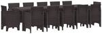 vidaXL Garten Essgruppe 13-Tlg Braun Poly Rattan 3378617
