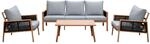 Greemotion Sitzgruppe Monaco Aluminium 4-teilig inkl. Kissen Beige