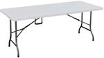 DELUKE Gartentisch MELVIN Rechteckig Klappbar Kunststoff Wei&szlig; 180x75x72cm...