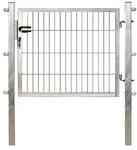 Einzeltor f&uuml;r Doppelstabmattenzaun Verzinkt 80 cm x 100 cm