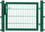 Einzeltor Premium verzinkt F&uuml;llung Doppelstab 200x50 mm Torh&ouml;he 120 cm gr&uuml;n