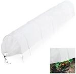 Relaxdays Pflanztunnel Vlies Eisen Wei&szlig; Lichtdurchl&auml;ssig 340 cm 0,8 kg