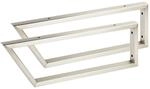 SOTECH 2 x Waschtischkonsole TWK500 500 x 150 mm Edelstahl Geb&uuml;rstet Vorderseite 60