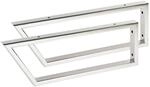 SOTECH 2 x Waschtischkonsole TWK500 500 x 150 mm Edelstahl Poliert Vorderseite 60