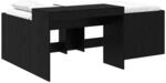 vidaXL Hochbett mit Schreibtisch f&uuml;r Kinder Schwarz 80 x 200 cm 3422644
