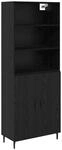 vidaXL Highboard 2 Stk Schwarz Eichen-Optik 69,5 x 34 x 180 cm 3416139