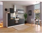 Respekta K&uuml;chenzeile KB240WSC 240 cm Schwarz-Wei&szlig;