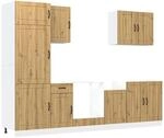 vidaXL 7 Tlg K&uuml;chenschrank-Set Lucca Artisan-Eiche Holzwerkstoff 3314780