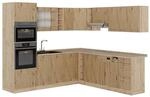 Vicco Einbauk&uuml;che R-Line Artisan-Eiche/Goldkraft Eiche 247 x 82 ohne...