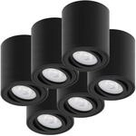 Oktaplex 6er Set Aluminium Deckenspot Lile M Schwenkbar inkl. LED-Module...