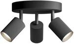 Philips LED-Spot Wyatt Rund 3-Flammig Wand- & Deckenmontage Schwenkbar Schwarz
