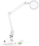 addhome LED Lupenleuchte mit Tischklemme 5x Lupe 3000-6500K Dimmbar