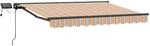 vidaXL Manueller Markisenrahmen mit LEDs Blau und Orange 3,5 x 2,5 m 3420829