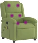 vidaXL Massagesessel Hellgr&uuml;n Samt 371811