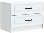 vidaXL Nachttisch Wei&szlig; 62 x 34,5 x 44,5 cm Holzwerkstoff 895695