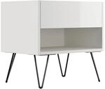 Posseik Nachttisch-Set Industrial B Stehend 50 cm Wei&szlig; 2-teilig