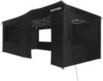Tectake Aluminium Faltpavillon Viola 6 x 3 M Wasserdicht 6 Seitenteile Mit