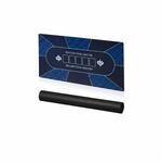 Relaxdays Pokermatte Polyester Gummi Blau Rutschfest Wasserdicht 120 cm x 60 cm 1 kg