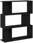 vidaXL B&uuml;cherregal Schwarz Eichen-Optik 80x24x96 cm Holzwerkstoff 862394