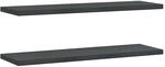vidaXL Wandregale 2 Stk 100x30x3 cm Schwarz Edelstahl 30288