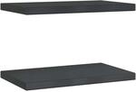 vidaXL Wandregale 2 Stk 50x30x3 cm Schwarz Edelstahl 30294