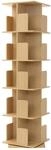 ML-Design B&uuml;cherregal Kinder 5 Ebenen Eiche 40x155x40 cm Drehbar 360&deg;