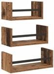 vidaXL Wandregal-Set mit Regal 3-Tlg Altholz 40x16x14cm Holzwerkstoff 882787