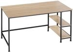 Tectake Computer Schreibtisch Canton Industrial Style Holz und Stahl 120 x 60 x 75