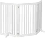 Relaxdays Absperrgitter MDF Wei&szlig; Verstellbar 91,5 cm x 154 cm 11 kg