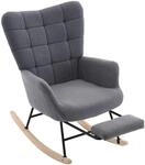 okwish Schaukelstuhl mit Fu&szlig;st&uuml;tze Armlehnen Relaxsessel Wohnzimmer...