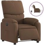 vidaXL Relaxsessel Elektrisch Braun Stoff 3204804