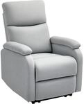 HOMCOM Relaxsessel mit Liegefunktion Polyester Grau 91,5L x 69B x 103H cm