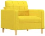 vidaXL Sofasessel Hellgelb 60 cm Stoff 359080