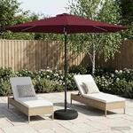 vidaXL Gartenparasol mit LED-Lichtern und Sockel 300 x 300 cm 42036271