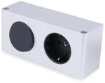kalb 12W LED Netzteil 12VDC F&uuml;r M&ouml;bel Mit 230V Steckdose & Schalter Silbergraue