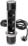 Emuca Abnehmbarer Multistecker Vertikal Push 60 Durchmesser 60 mm 3 X Schukostecker 1