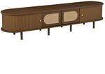 okwish TV Schrank mit Rattan Schiebet&uuml;ren Wohnzimmer 80 Zoll 180x40x40cm...