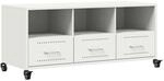 vidaXL TV-Schrank Wei&szlig; 100,5x39x43,5 cm Stahl 846697