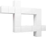 vidaXL 10 Tlg TV-Schrank-Set Wei&szlig; Holzwerkstoff 3078737