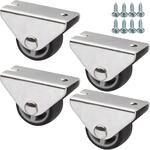 SOTECH 4 x Unterbaurolle PASSAU &Oslash;25 Boden Montage inkl. Schraubenset