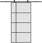 vidaXL Schiebet&uuml;r mit Beschlag 102,5x205 cm ESG-Glas & Aluminium 3332928