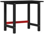 vidaXL Werkbank Dunkelbraun 100x60x81,5 cm Massivholz Eiche 3309672