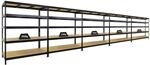 PROREGAL Mega Deal 5er-Sparset Schwerlastregal Rivet HxBxT 180x150x60 cm...