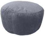 Relaxdays Sitzpouf Cord Dunkelgrau Formstabil 25 cm x 35 cm 0,4 kg