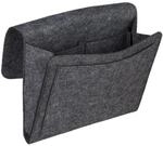 Relaxdays Betttasche Filz Dunkelgrau 5 F&auml;cher 26 cm x 28 cm x 5 cm 180 g