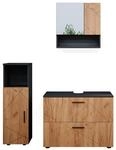 Vicco Badm&ouml;bel-Set Irma Goldkraft Eiche/Anthrazit 80 x 59 3-teilig