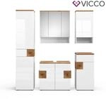 Vicco Badm&ouml;bel-Set Eden Wei&szlig; Hochglanz 75 x 64 5-teilig