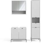 Vicco Badm&ouml;bel-Set Eliza Wei&szlig; 3 Teile mit Hochschrank