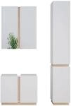 Vicco Badm&ouml;bel-Set Gloria Wei&szlig; 70 x 56 3-teilig